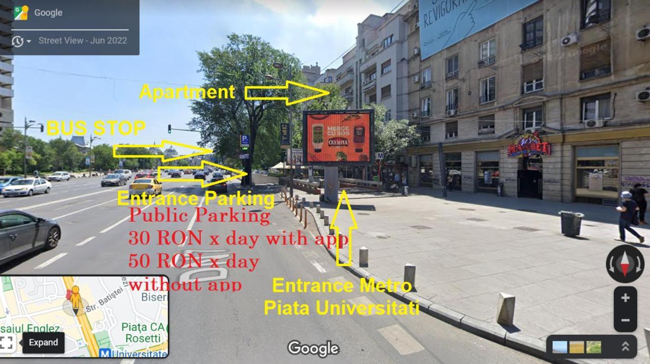 Anastasia Balcescu Apart 4 Self Check In Code From 2Pm Kitchen And Bedroom Βουκουρέστι Εξωτερικό φωτογραφία